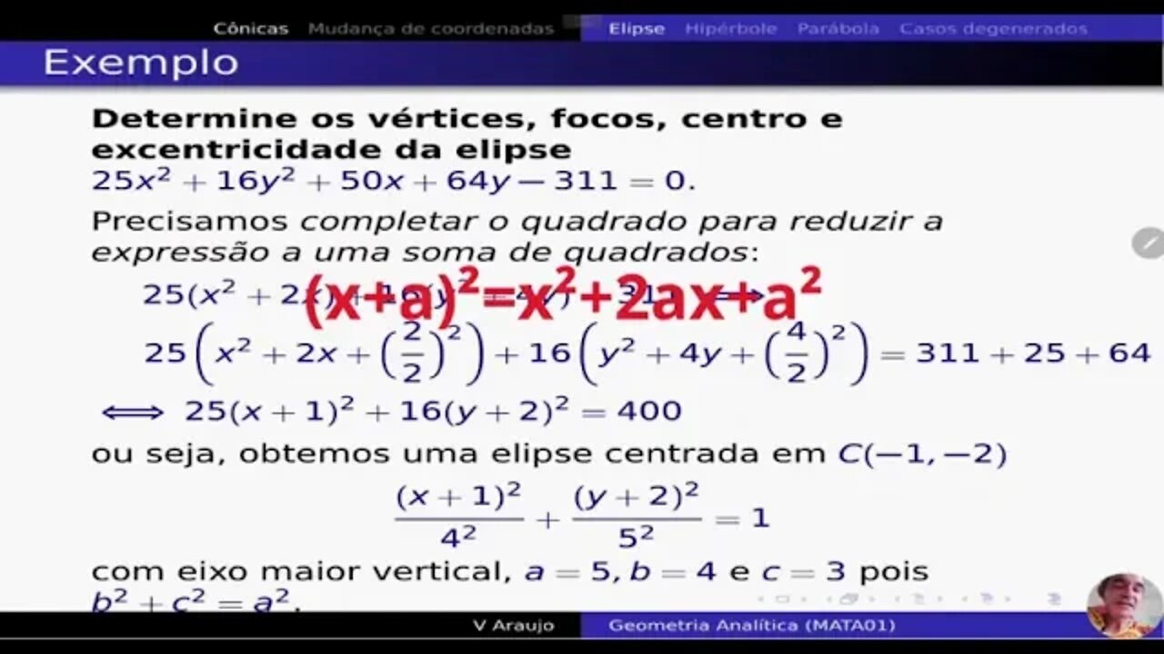 Geometria Analítica: Alguns exercícios sobre elipses (+exemplos)