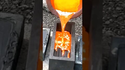 ASMR Pouring Molten Copper #asmr #asmrvideo #copper