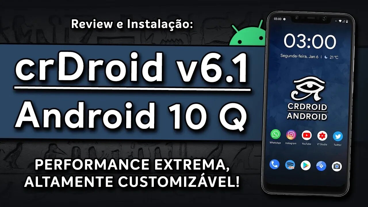 ROM crDroid Android v6.1 | Android 10.0 Q | MELHOR DESEMPENHO DO ANDROID 10 ATÉ AGORA!