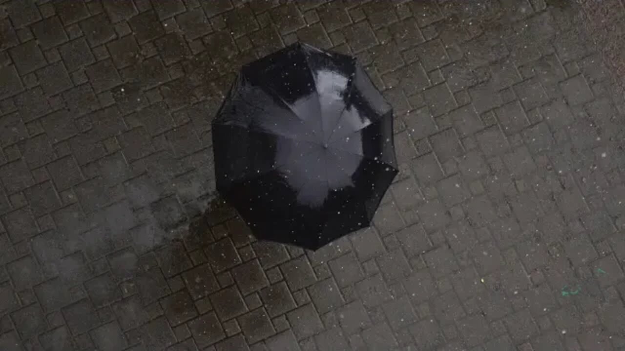 3 hours of Rain Hitting an Umbrella, Relaxing for Sleep