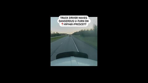 Dangerous Driving By Truck Driver On Highway 401