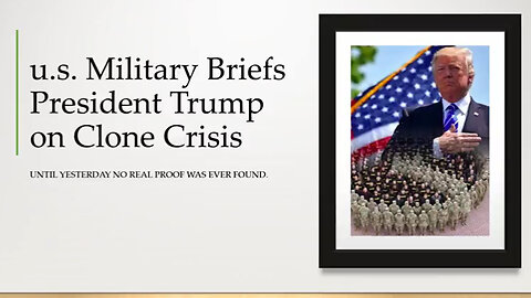 Military Briefs President Trump on Clone Crisis