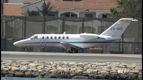 Gibraltar Airport Observation Deck; Cessna Departure #shorts