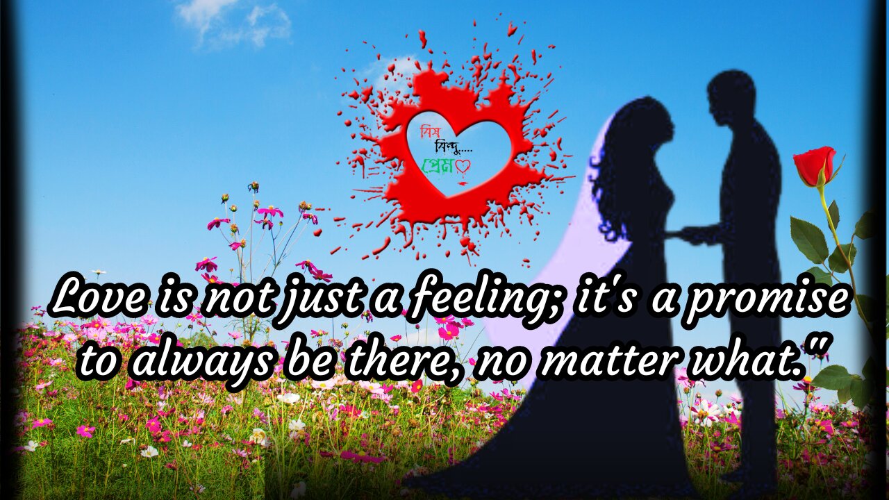 Love is not just a feeling; it's a promise to always be there