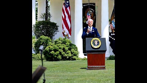 U.S. President Joe Biden delivers an address to the nation from the Rose Garden