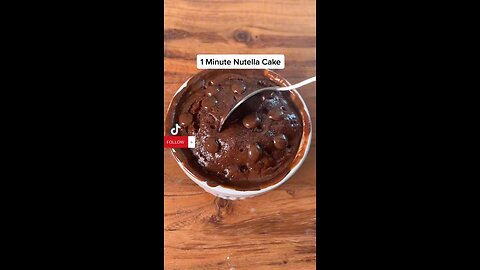 1 minute nutella mug cake