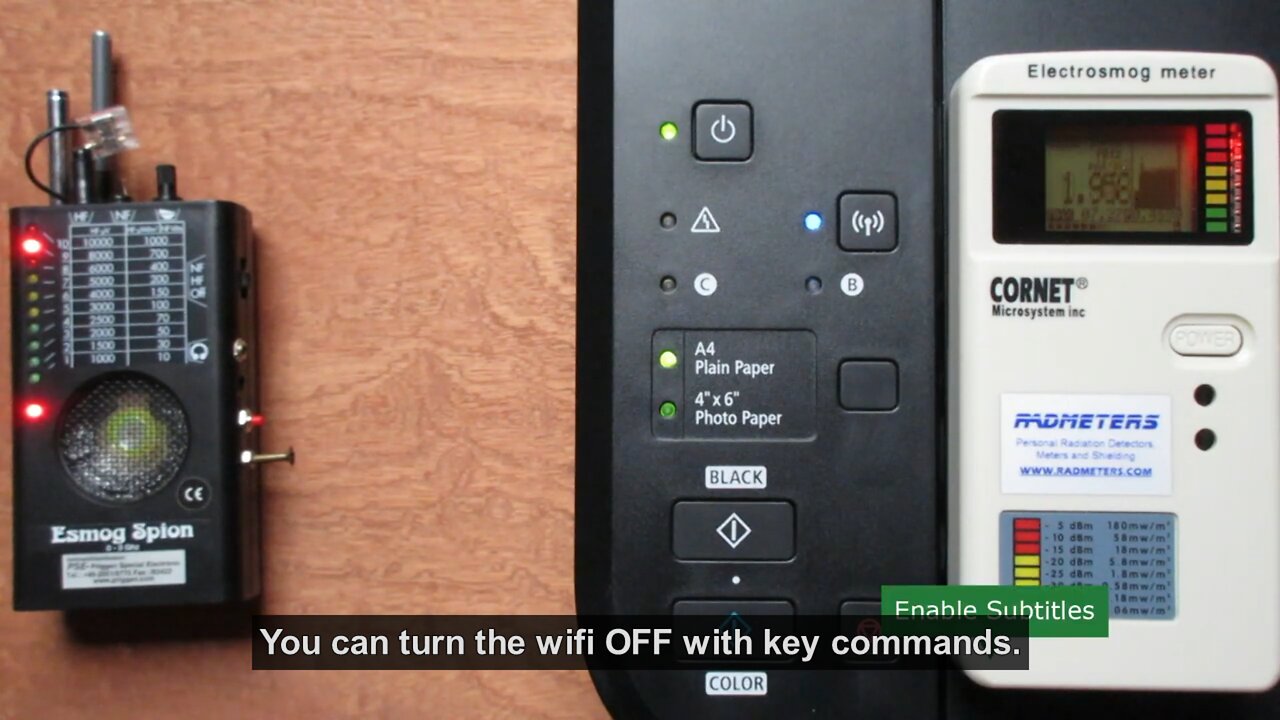 How to disable or shield a WLAN (WiFi) module from a printer