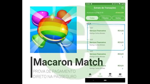 Prova de pagamento - APP - Jogo - Macaron Match