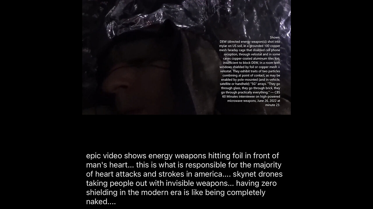 TSVN370 8.2033 Video Showing Energy Weapons Hitting Foil In Front Of A Man’s Heart
