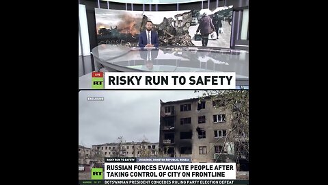 Russian forces are evacuating civilians through a mined area