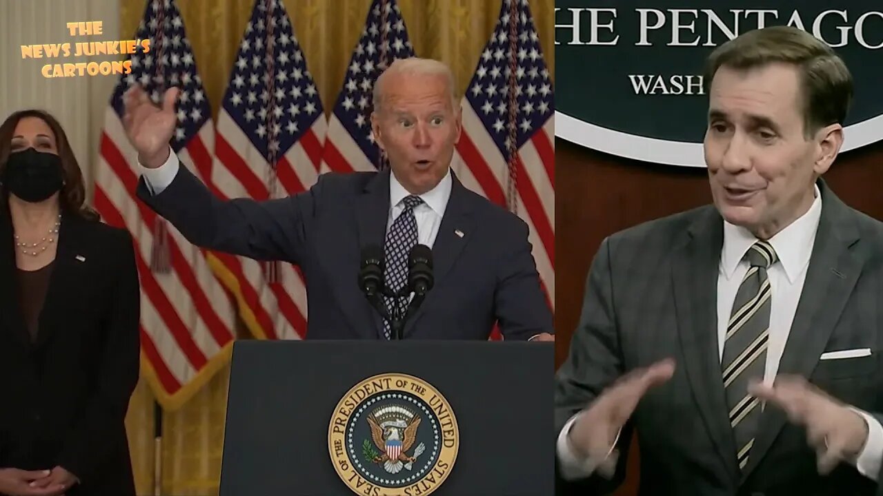 Department of Defense spokesman panics and stutters after reporter fact-check of Biden's claims.