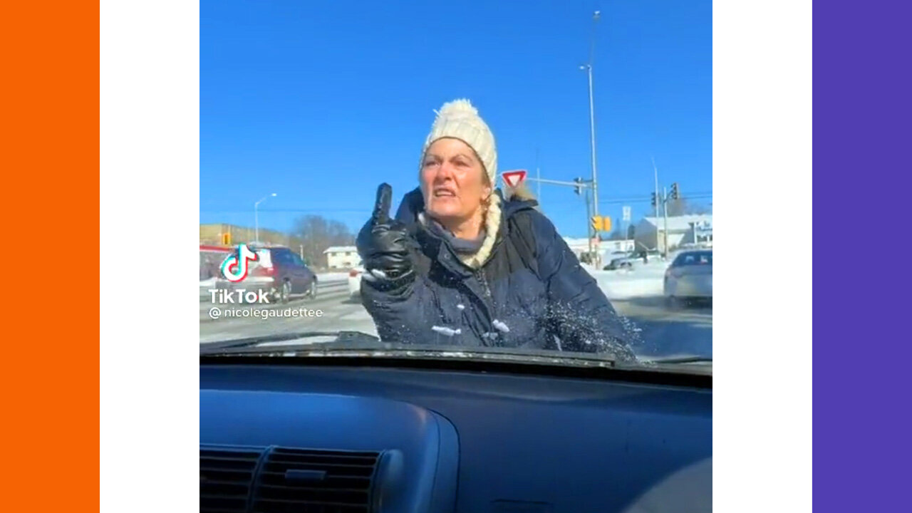 Anti-Truck Lady Stops Random Non-Protesting Cars