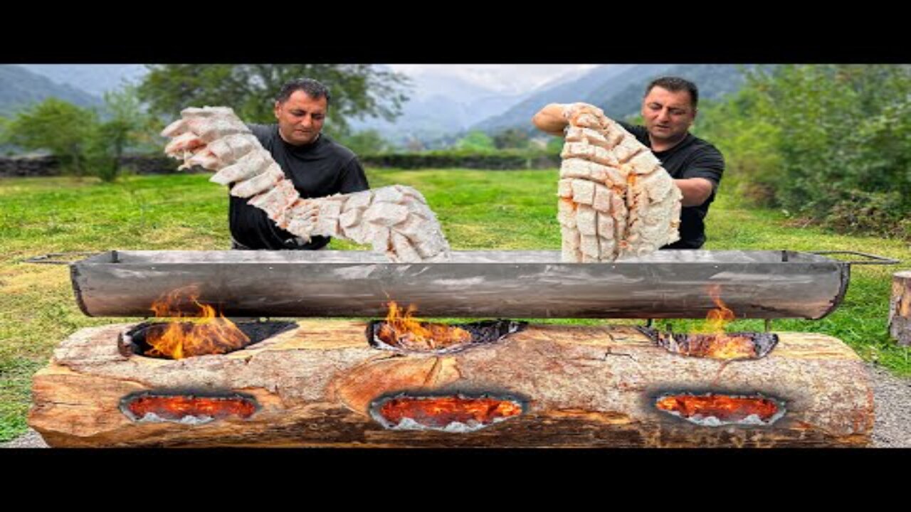 Cooking Atlantic Salmon in the Wilderness Village! This is an incredibly delicious fish!