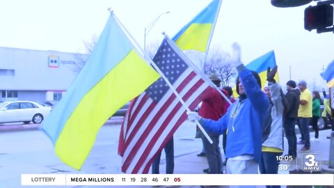 Ukraine supporters in Omaha asking NATO to 'close the sky'