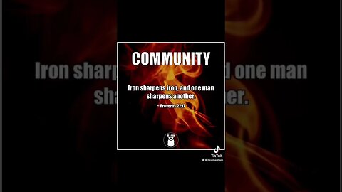 You need community