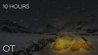 Blizzard at Basecamp | Howling wind and blowing snow for Relaxing| Study| Sleeping| Winter Ambience