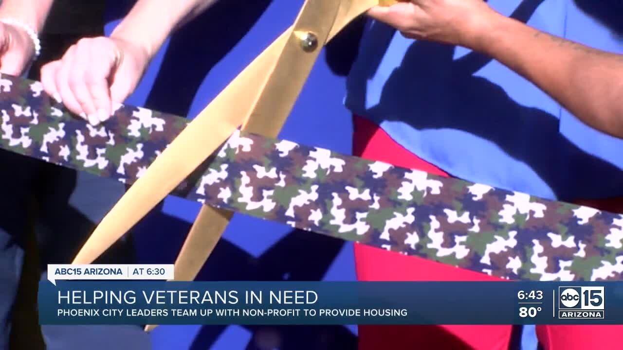 Phoenix leaders dedicate new veteran housing facility near I-17 and Cactus Road