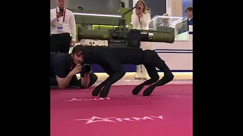Robops with a mini grenade launcher on his back was shown at the Army 2022 forum