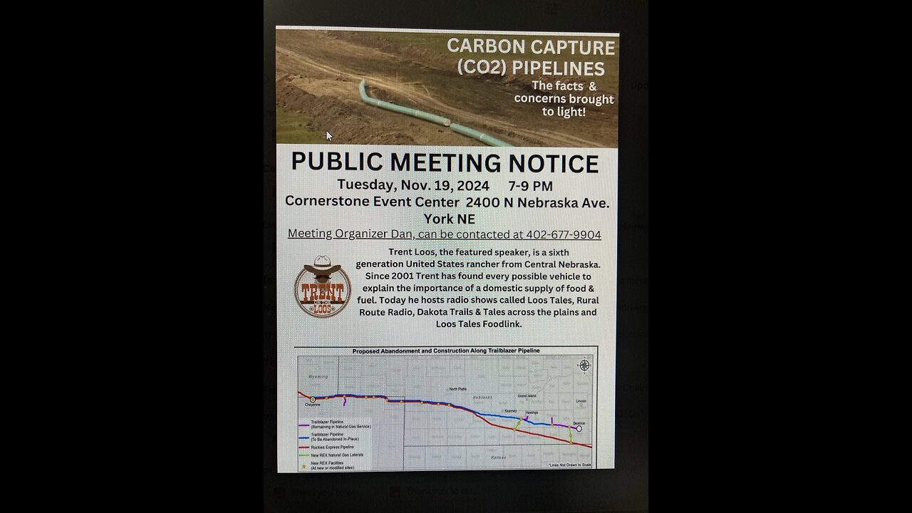 CO2 Pipeline dangers from the Informational Meeting York, NE Nov 19