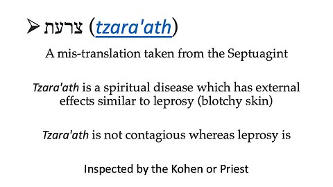 Tzaria - Leprosy - April 22, 2023