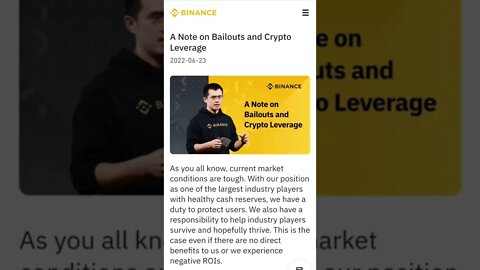 ‘Bad’ crypto projects should not be bailed out says Binance founder CZ #cryptomash #cryptonews