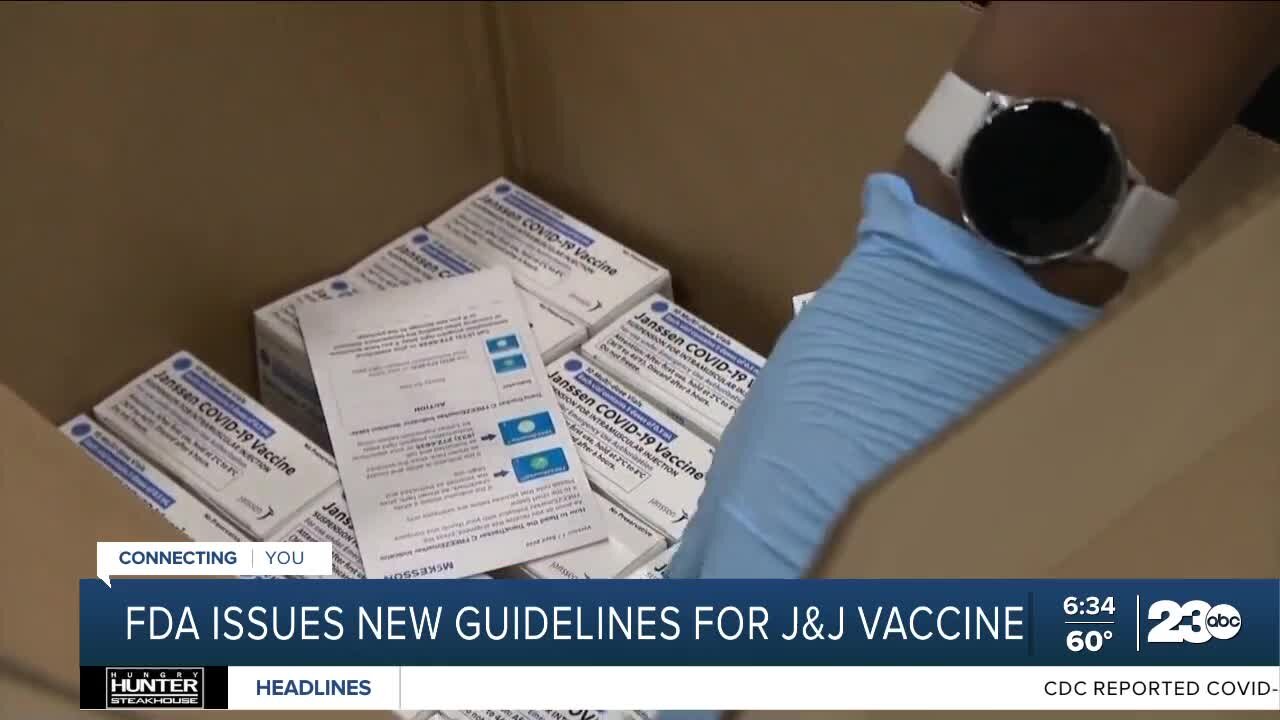FDA issues new guidelines for J&J vaccine