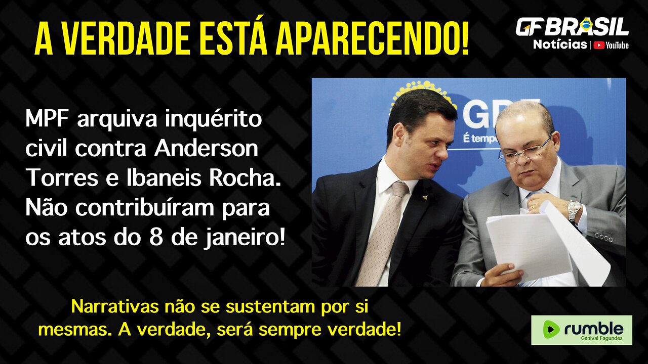 MPF arquiva inquérito civil contra Anderson Torres e Ibaneis Rocha. Não tiveram participação!