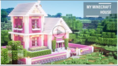 Minecraft: How to build a pink house easily and simply