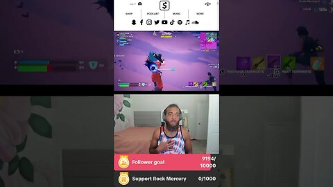 Fortnite gameplay with a Rock Mercury and his Rockers and Mercurians live on TikTok stream 1