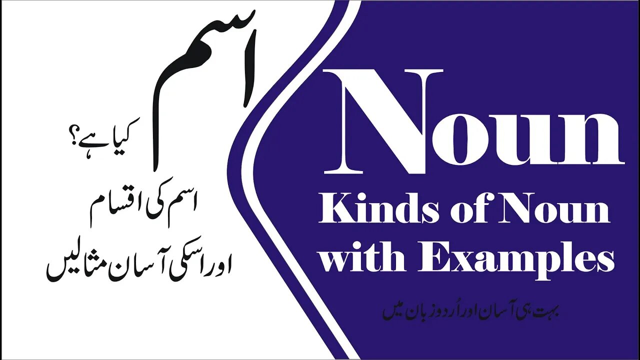 Noun|Types of noun in Urdu with Examples| English Grammar in urdu|Sadar Khan TV