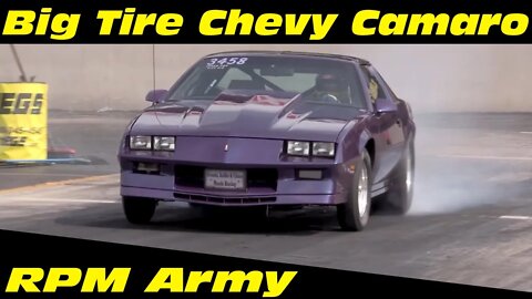 Big Tire Chevy Camaro Drag Racing