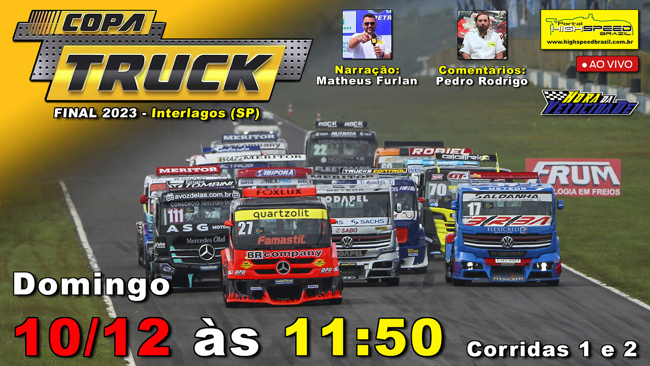 🔴 COPA TRUCK | Corridas 1 e 2 | FINAL 2023 | Interlagos (SP) | Ao Vivo