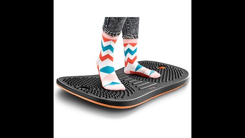 Wobbly Wooden Anti Fatigue Mat - Ergonomic Natural Hardwood Wobble Balance Board with Ergonomic...