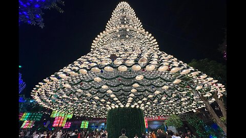 Christmas tree made of conical hats - Christmas in Vietnam