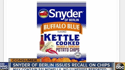 Snyder of Berlin issues potato chip recall over salmonella risk