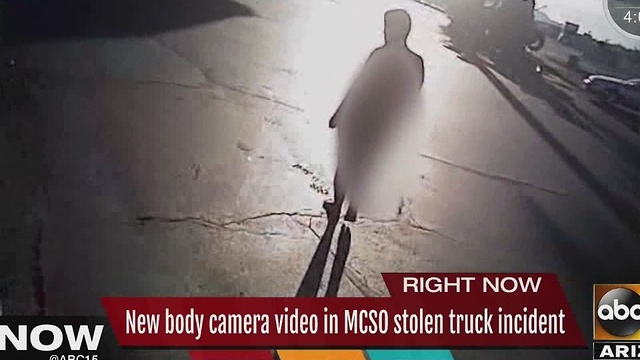 New body camera video released in MCSO stolen truck incident shows woman stealing vehicle