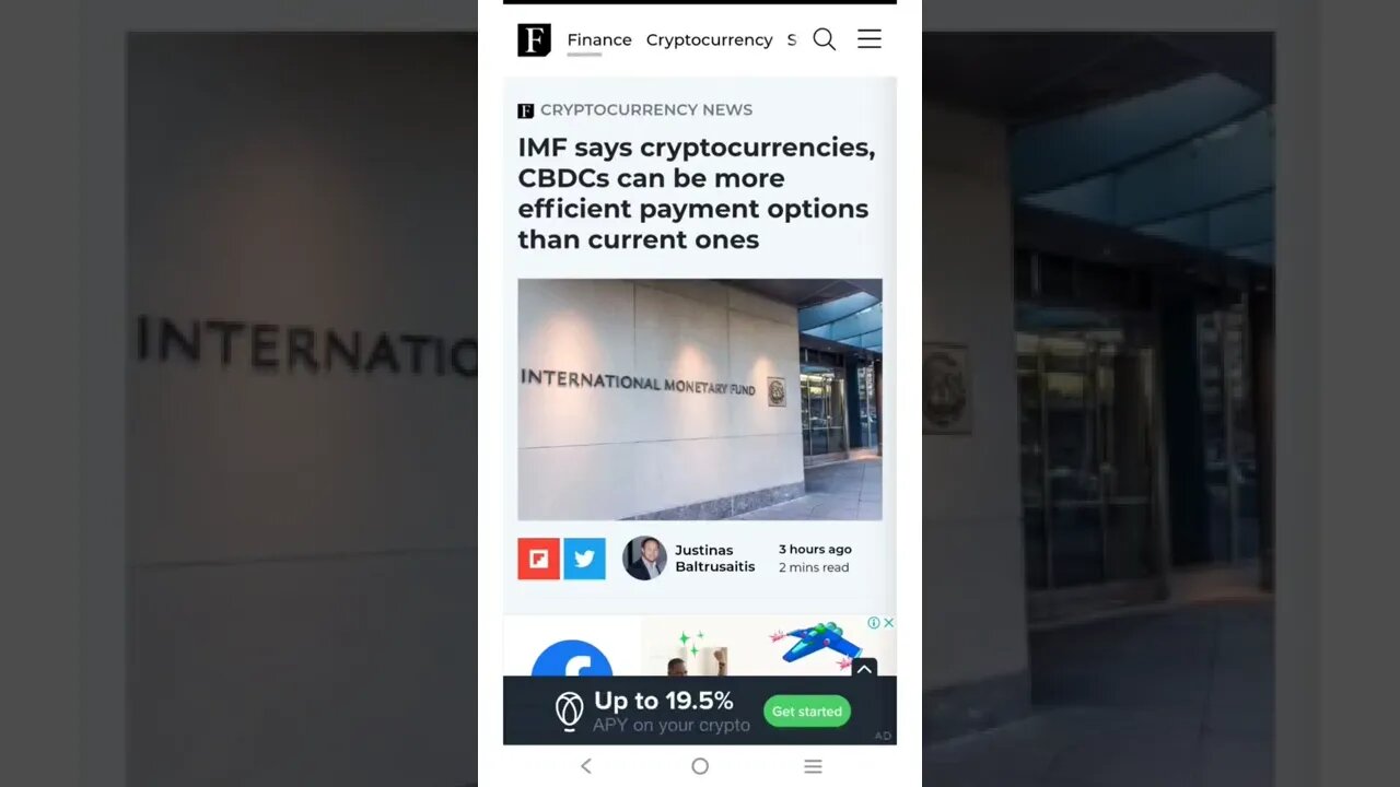 IMF Says Cryptocurrencies, More Efficient Payment Options #cryptomash #ytshorts #IMF #cryptonews