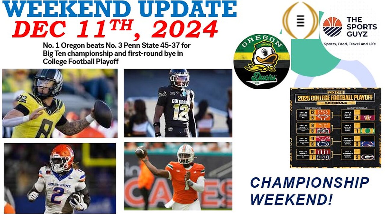 Championship Weekend Update! December 11th 2024 - Sports Guyz