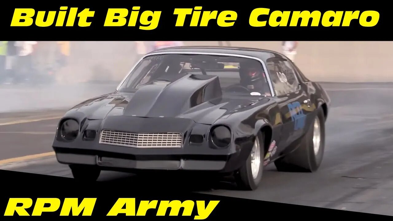 Big Tire Chevy Camaro Drag Racing