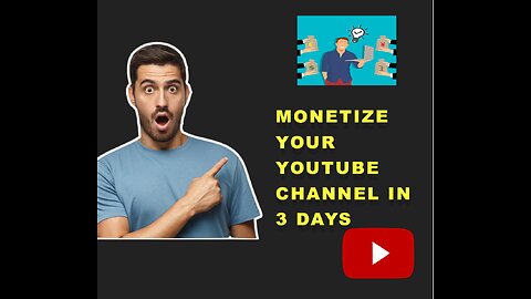 Monetize your YouTube channel in 3 days 💯