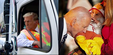 Trump Trolls Democrats By Being A Garbage Man & Biden Bites Babies