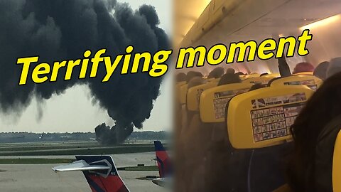 Terrifying MOMENT As smoke fills plane mid-flight