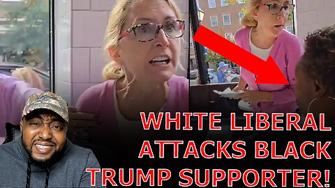 DERANGED Liberal White Woman LOSES HER MIND Over Black Trump Supporter REFUSING To Support Kamala!