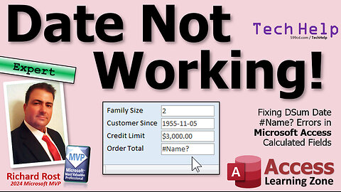 Fixing DSum Date #Name? Errors in Microsoft Access Calculated Fields
