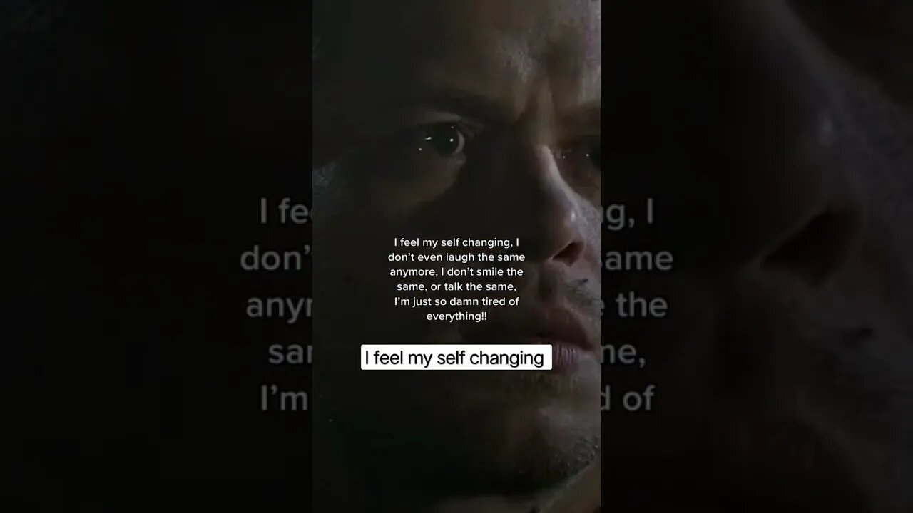 I feel my self changing...