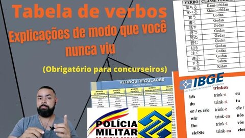 (aula) Tabelas de verbos: explicações de modo que você nunca viu (obrigatório para concurseiros)