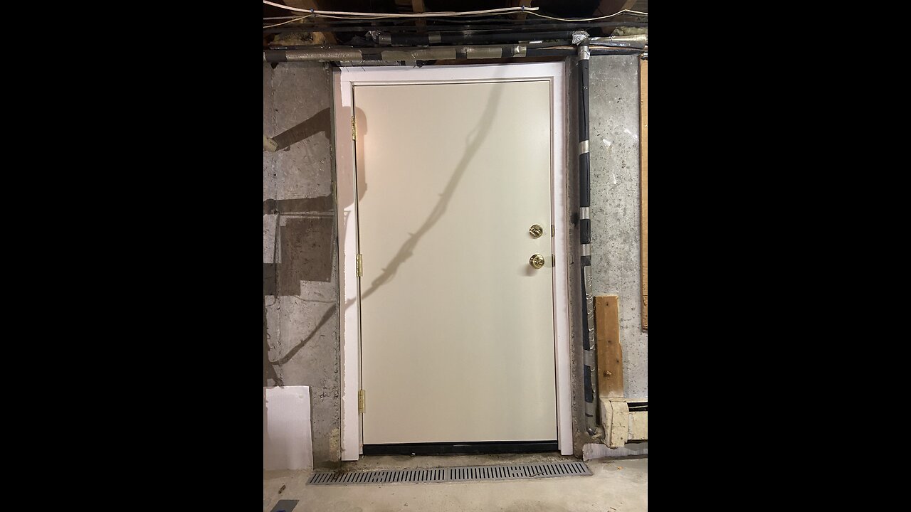 Time lapse - basement, steel entry door