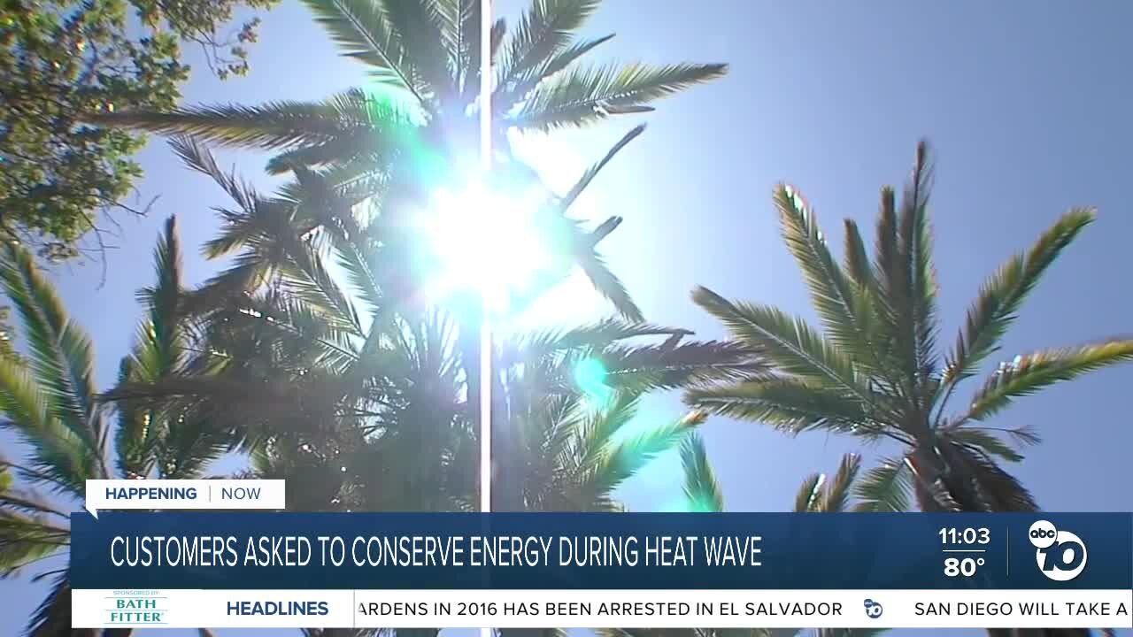 Customers urged to conserve energy during heat wave