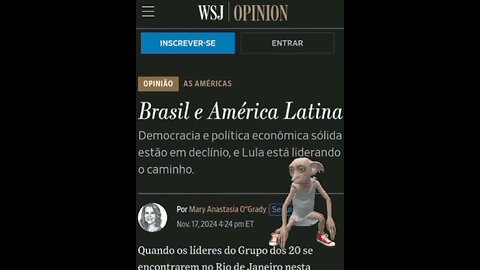 WSJ: Lula da Silva arasta o Brasil para uma vala cada vez mais profunda.