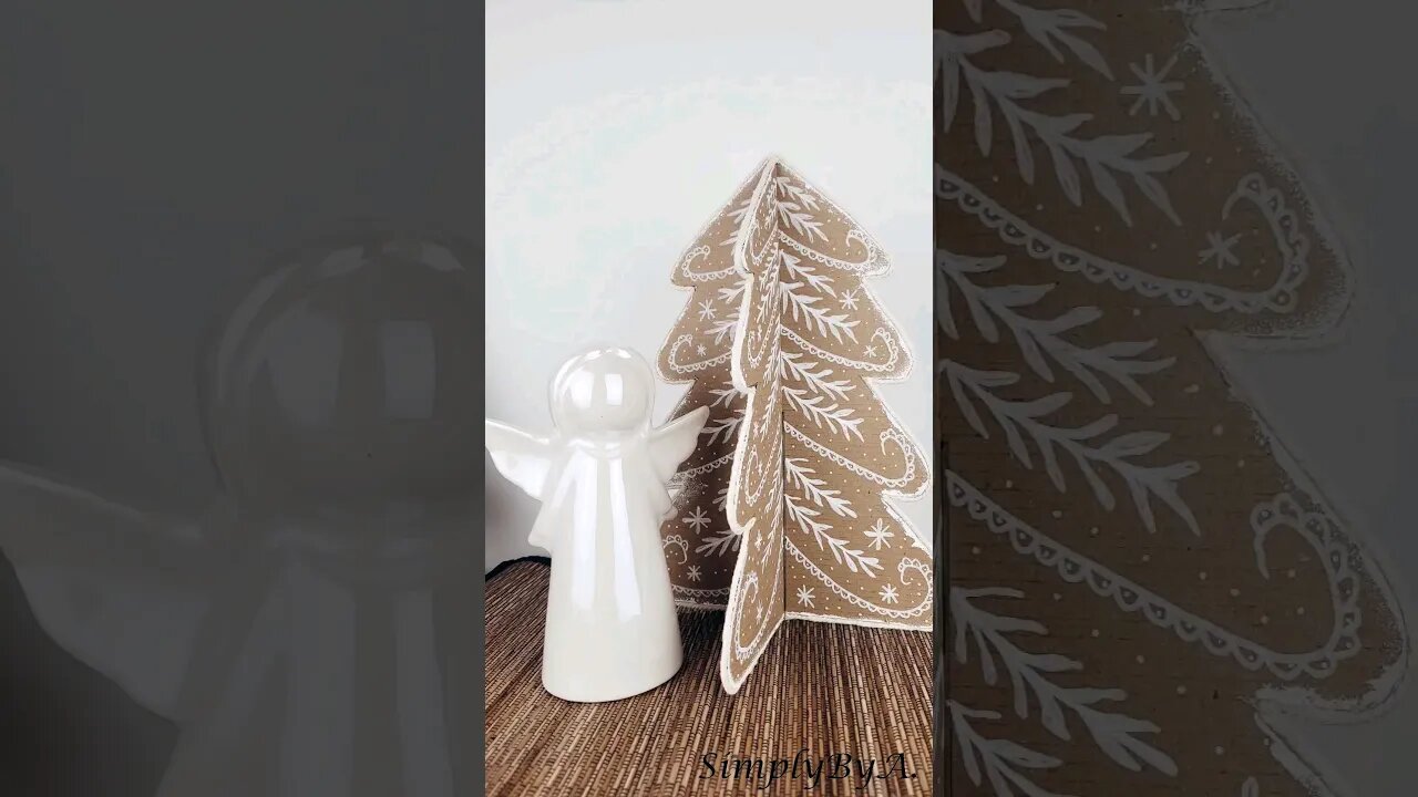 DIY CARDBOARD CHRISTMAS DECORATION #shorts #diy #diyhomedecor #christmascrafts #christmasdecor